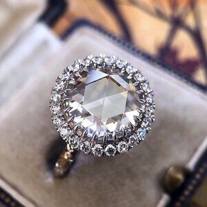 ✨ Vintage Gemstone Sun Flower Cubic Carved Luxury Rings for Women, PD720